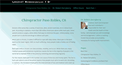 Desktop Screenshot of chiropractorpasorobles.com